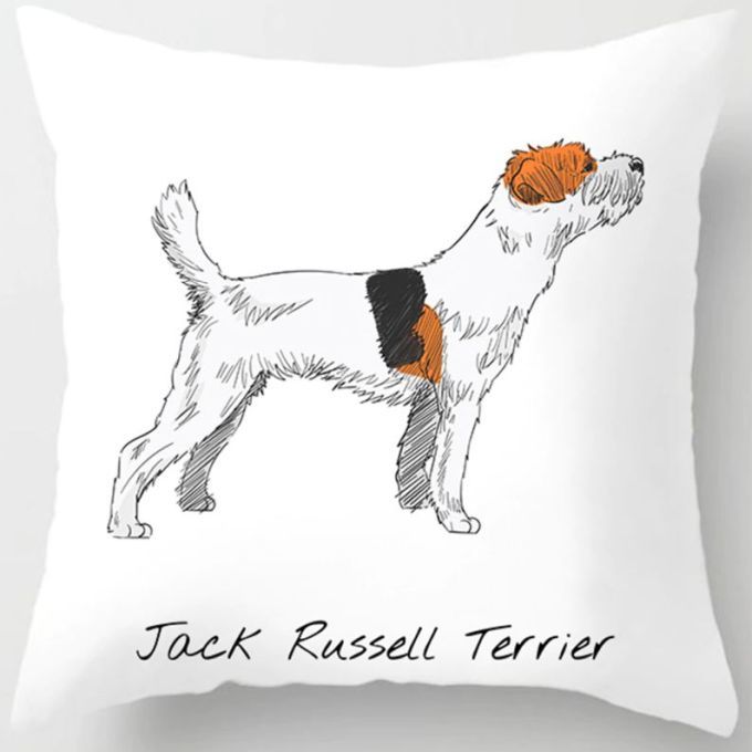 【送料無料】ジャックラッセルテリア 2 犬種② クッションカバー 【新品】拍卖