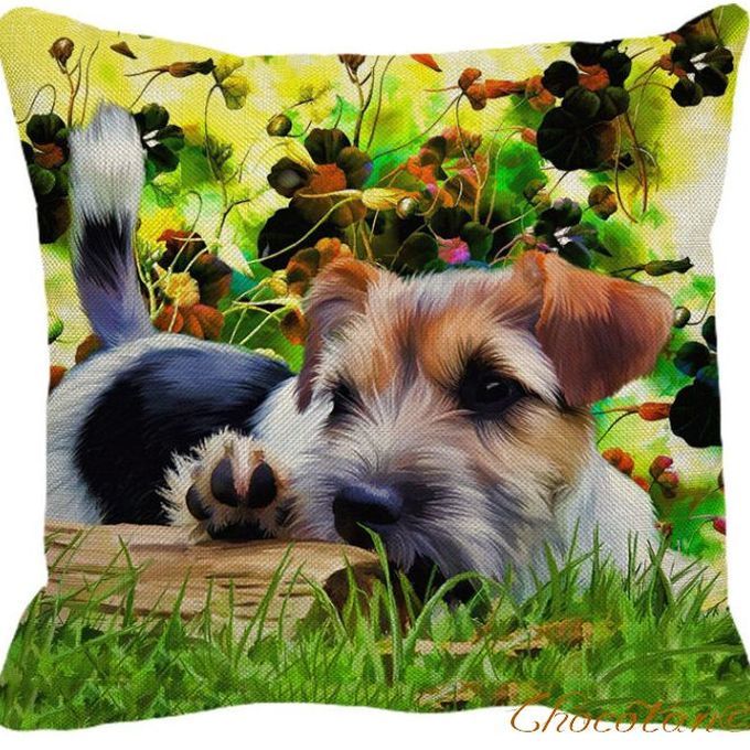 【送料無料】ジャックラッセル C クッションカバー 【新品】拍卖