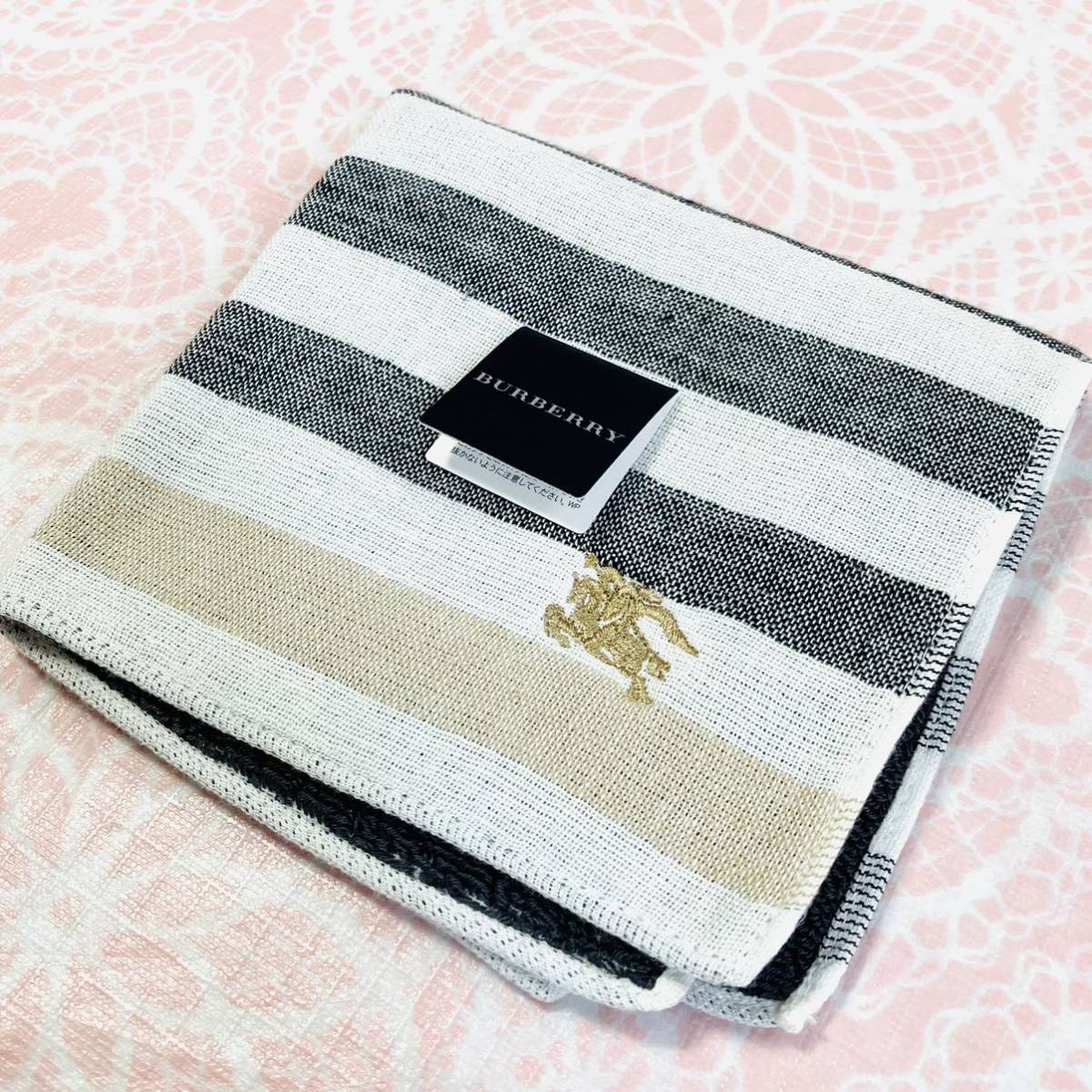 【麻混】新品/BURBERRY/タオルハンカチ/正規品/バーバリー/未使用/即決あり/匿名発送/日本製/ノバチェック/ハンドタオル/メンズ/3拍卖