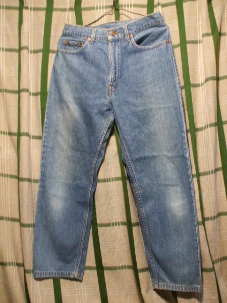 90s Levi'sリーバイス 610 0217レギュラースリム W32 ウォッシュブルー 少し縦落ち 中古拍卖