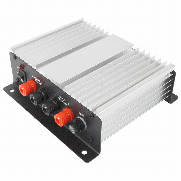 【配線無しタイプ】DCコンバーター DC24V→DC13.8V コードレス 銀 ガラス管ヒューズ 電源 トラック 大型車 電圧変換器 ドレスアップ 船舶拍卖