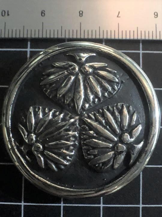 家紋コンチョ★徳川葵★三ツ葉葵★大サイズ★ジャーマンシルバー拍卖