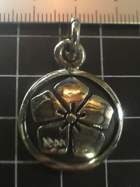 家紋ペンダント★キーホルダー★丸に桔梗★小サイズ拍卖