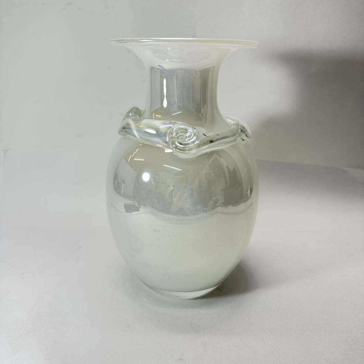 【送料無料即決】 花瓶 ガラス 細工 レトロ ファンシー 花器 花入 道具 インテリア拍卖