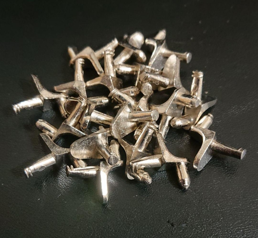 メッキ L型固定 棚板用ダボ (20個)②拍卖