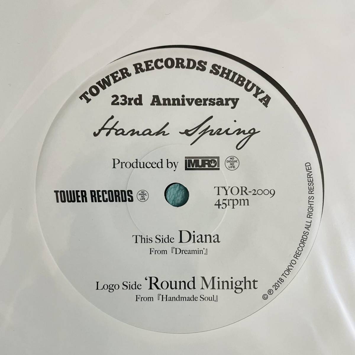 【希少】【店舗限定】【7inch】◆即決!◆新品■【Hanah Spring / Diana / Round Midnight】EP レコード■TYOR2008 muro koco拍卖