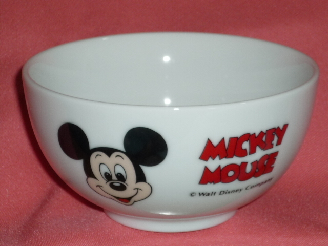 激レア!レトロ ディズニー ミッキーマウス 陶器製 ごはん茶碗 食器 日本製☆拍卖