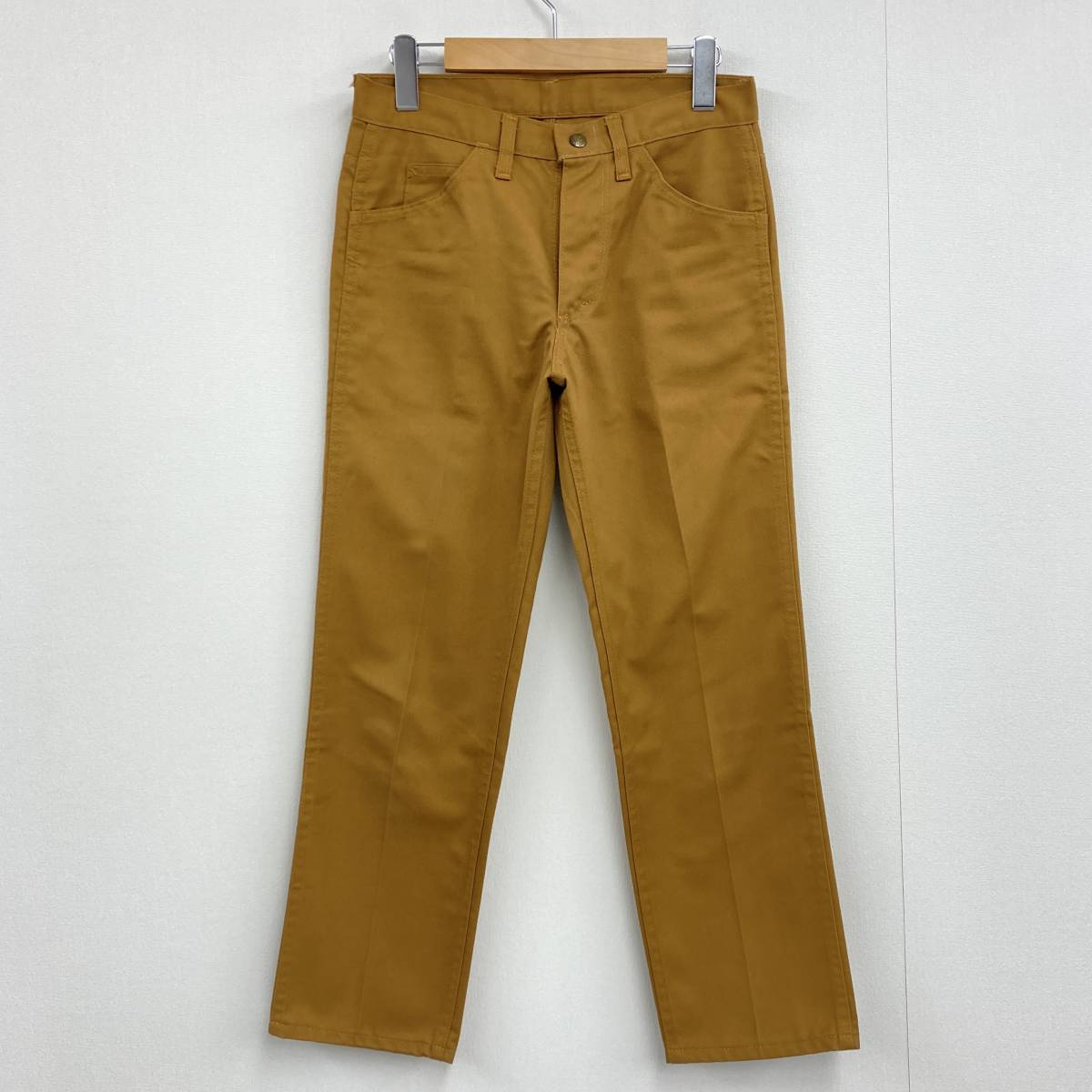 60s 70s Leens Lee PREST コットン スラックス USA製 マスタード系 リー プレスト リーンズ カツラギ 42TALON VINTAGE ビンテージ 0235拍卖