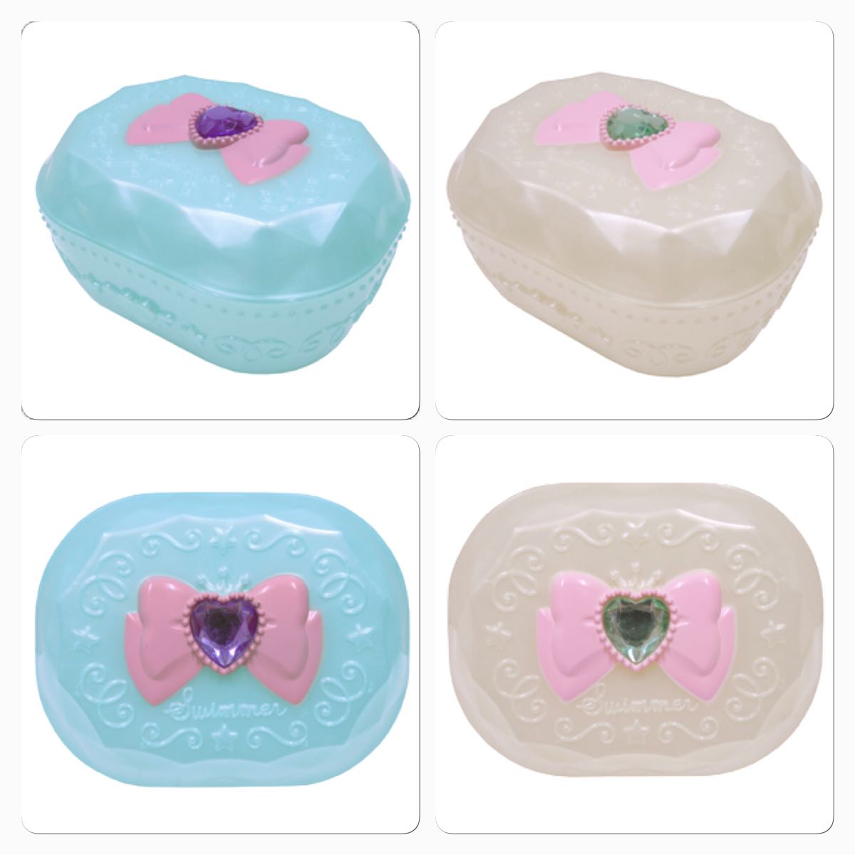 SWIMMER★スイマー★パールジュエリーボックス ミント・クリーム2個セット ゆめかわいい文具雑貨 姫系 プレゼント R503拍卖