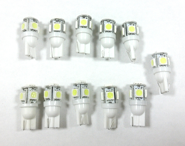 12V車用 LED 11個セット 高輝度 T10/T16 SMD15連級ウェッジ球 10個+保証1個 12V. 軽自動車 乗用車 バイクなどに!拍卖