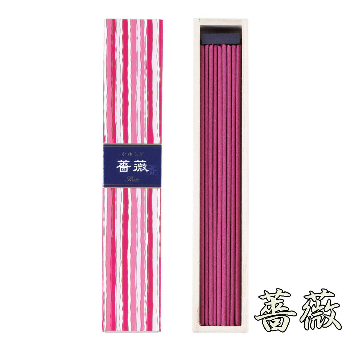 【日本香堂・かゆらぎ】薔薇(40本入り・香立て付き)◆スティック/お香/インセンス/リラクゼーション拍卖