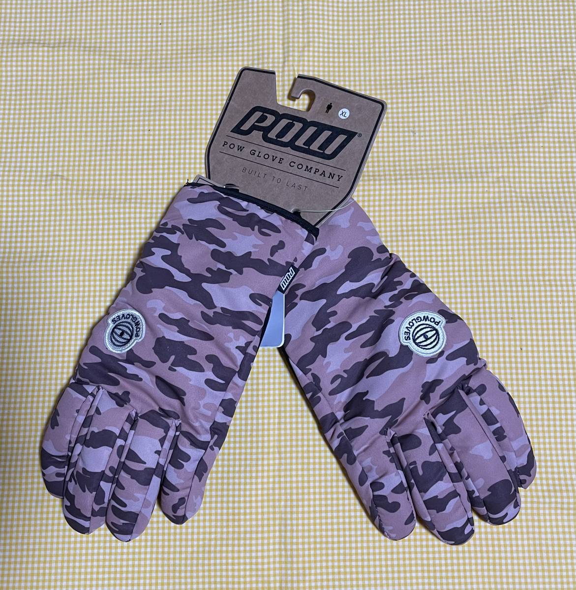 【即決】新品・未使用 POW グローブ ZERO GLOVE ROSE XLサイズ THINSULATE 暖かく防水通気性OK パウ5本指ローズカモ52%OFF激安拍卖