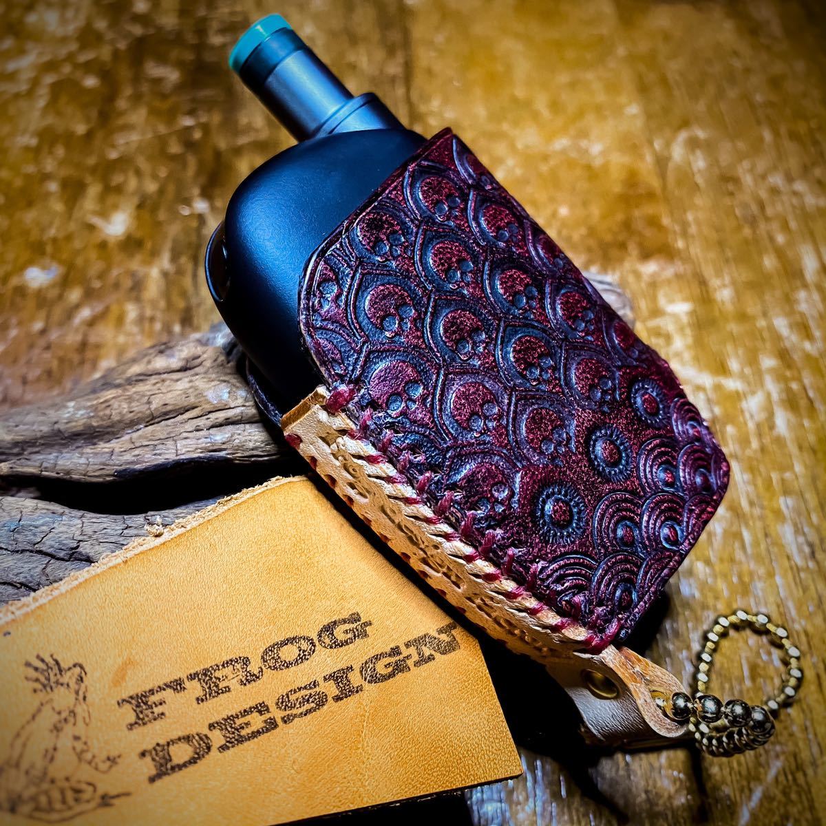 【PloomTECH plus with】プルームテックプラス ウィズ 本革製カバー skull mix拍卖