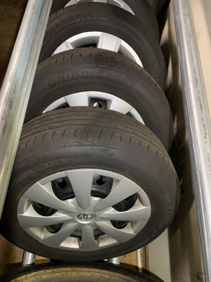 Y861 195/65R15 BRIDGESTONE ブリジストン 2018年 PCD100 5H 6J 4本セット キャップ付き拍卖