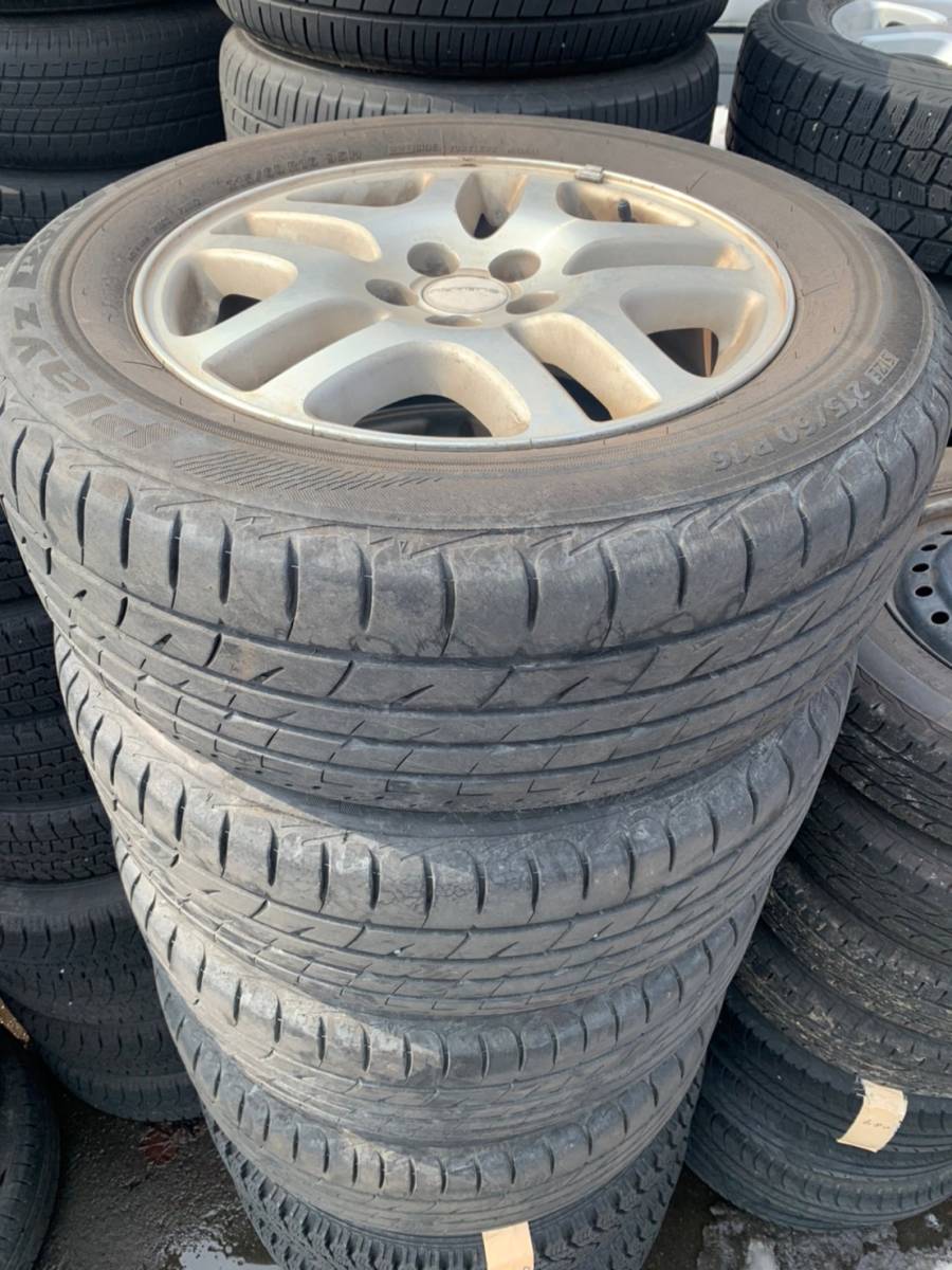 Y864 215/60R16 bridgestone ブリジストン 2016年 PCD100 5H 6.5J +48 subaru スバル 4本セット拍卖