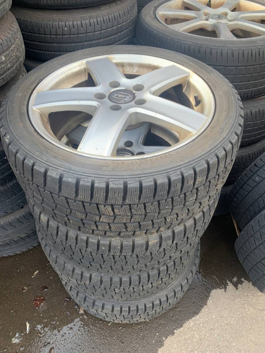 Y870 225/45R17 DUNLOP ダンロップ 2016年 PCD112 5H 7J VOLVO XC70 BB6324XC 4本セット拍卖