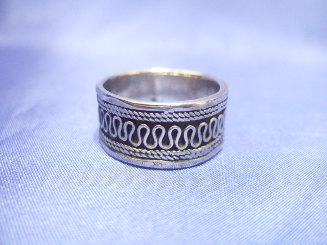横浜最新 925SILVER銀リング♪編目模様15又は21号 7~9g 送料220円ξgRξ ξA39s拍卖