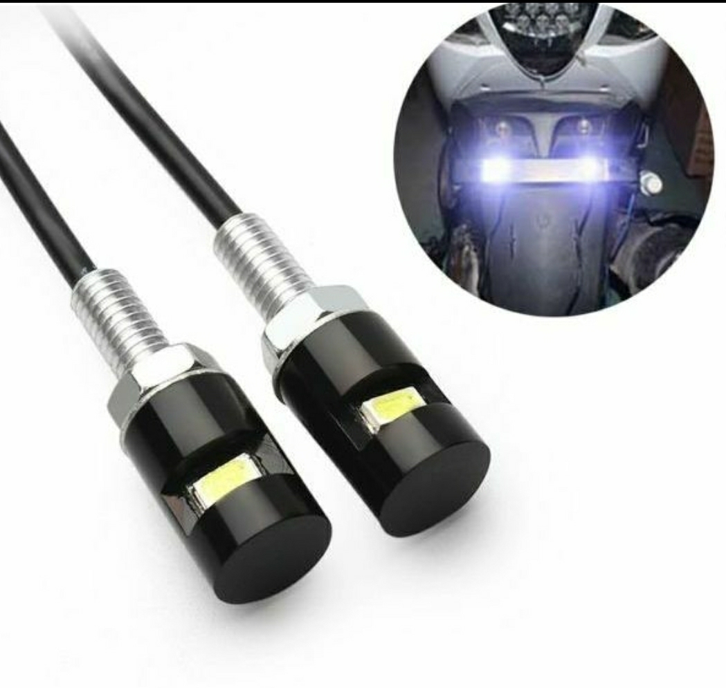 LED ボルト ナンバーボルトLED ホワイト ナンバー灯 ライセンスプレート灯 二個セット拍卖