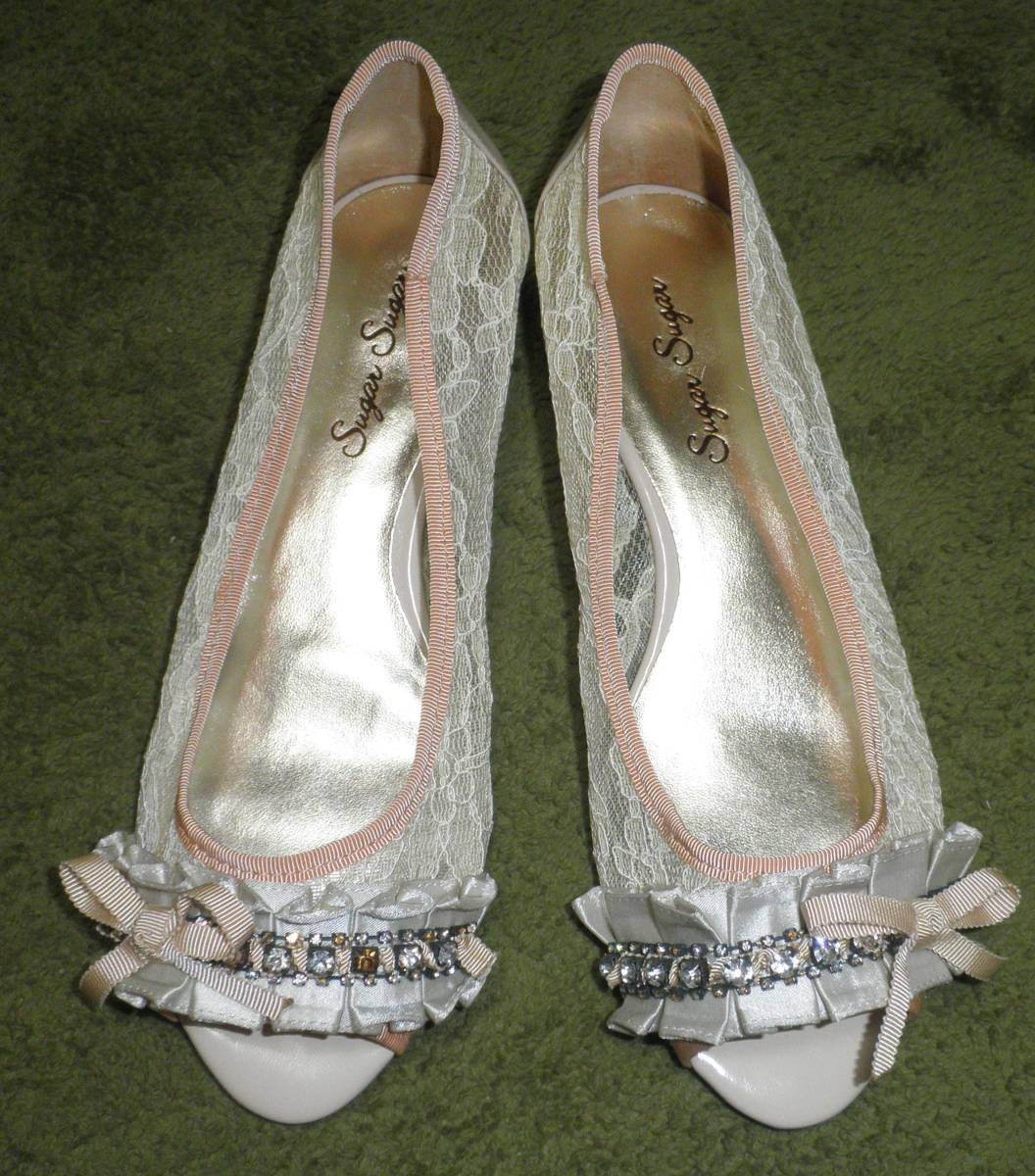 sugar sugar シュガーシュガー オープントゥパンプス 23cm拍卖