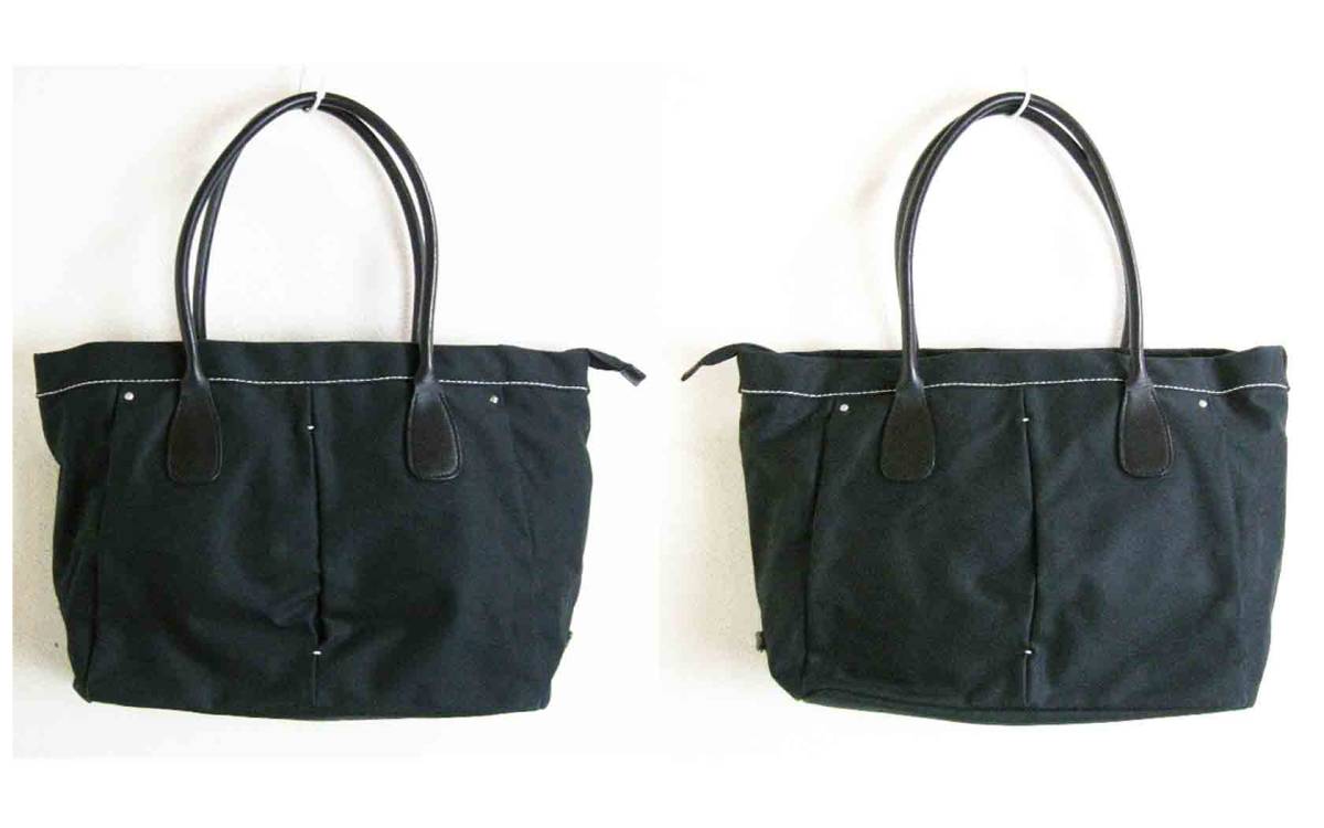 ■agnes b.voyage【アニエスベー】黒 布生地 トート バッグ拍卖