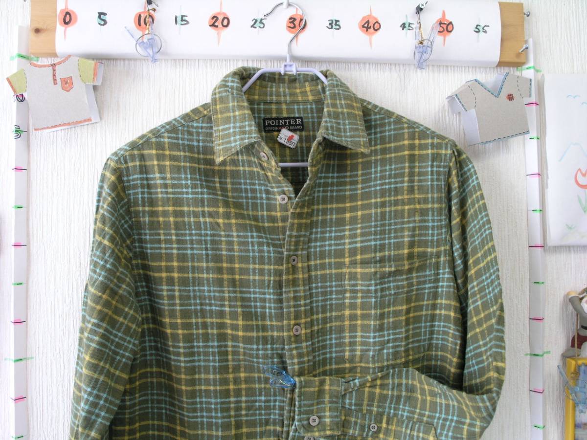 ♪服1350_P5♪ 長袖 ネルシャツ POINTER ポインター サイズM Used ~iiitomo~拍卖