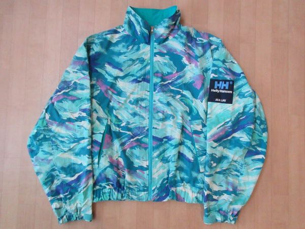 80's 90's ヘリーハンセン SEA LIFE マリン 総柄 ナイロン ジャケット XL HELLY HANSEN ブルゾン ジャンパー ヨット レース セーリング/n拍卖