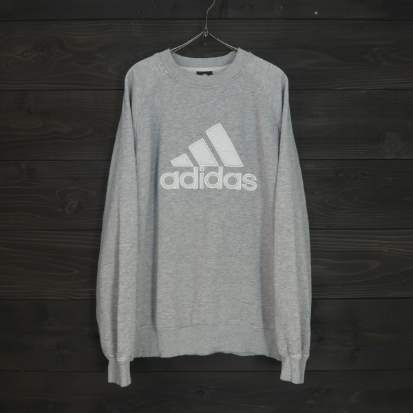 ★adidas★アディダス★クルーネックロゴスウェット★グレー★M(USサイズ)拍卖