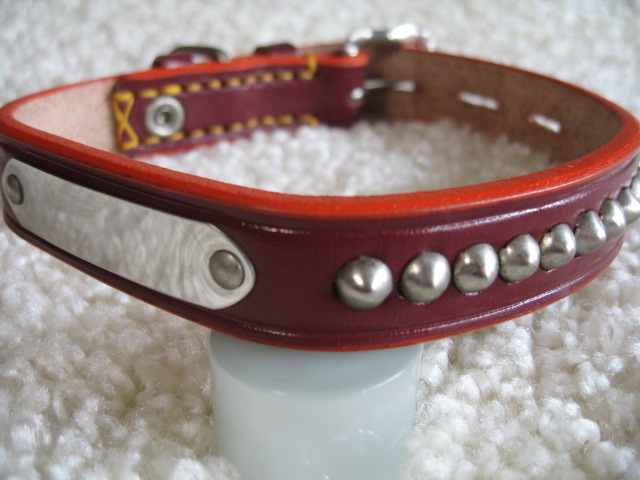 ★同梱お得★♯21-№16・本皮平首輪・茶♪拍卖