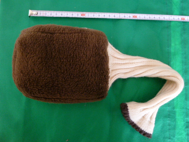 ★★ツートンカラー 3.5W用 ボア素材ヘッドカバー (ブラウン×白)F7拍卖