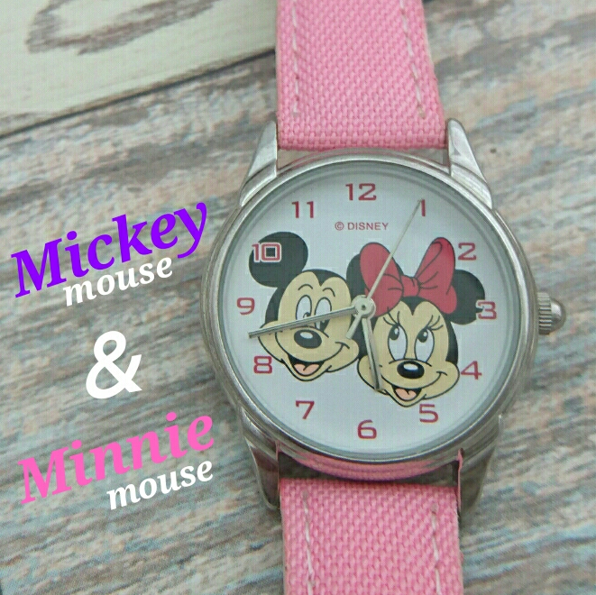 Mickey mouse & Minnie mouse watch ミッキーマウス ミニーマウス ウォッチ 腕時計 中古品 GW130拍卖