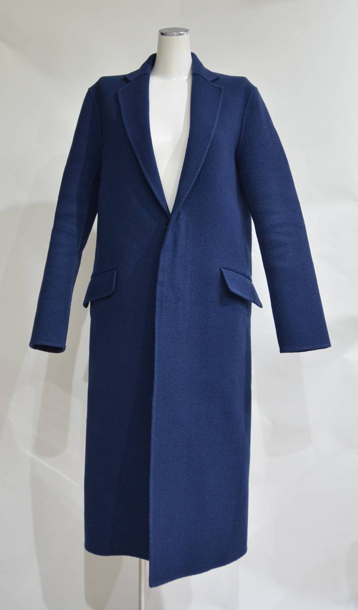 定価約16万 16AW Drawer ドゥロワー ウール シルク チェスター コート Y-21410B拍卖