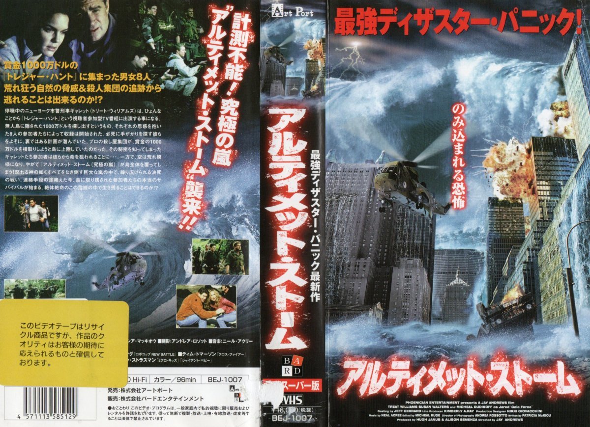アルティメット・ストーム 字幕版 トリート・ウィリアムズ/ジム・ウィノースキー監督 ジャケット破れあり VHS拍卖