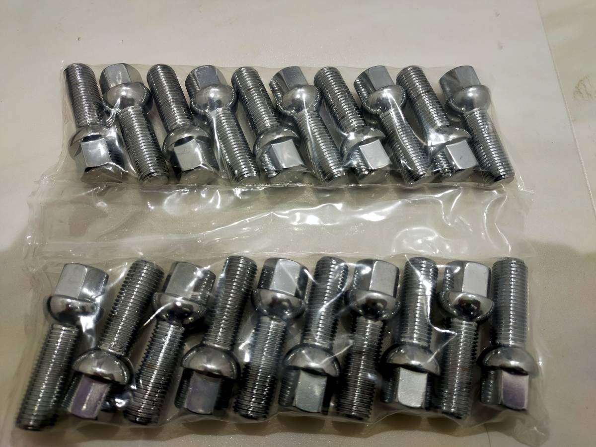 送無料新品ホイールボルト20本 座面12R R12 M14×1.5P 35mmロリンザー カールソン ブラバス メルセデスベンツ アウディ フォルクスワーゲン拍卖