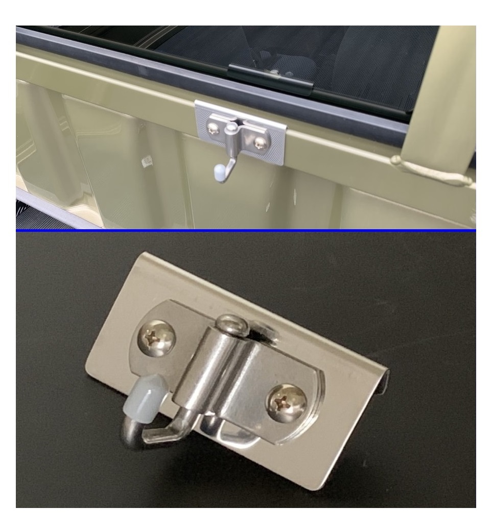 ■軽トラ ハイゼットトラック S500P アングルポスト(鳥居)用 多目的ステンレスフック 1個 便利グッズ 拍卖