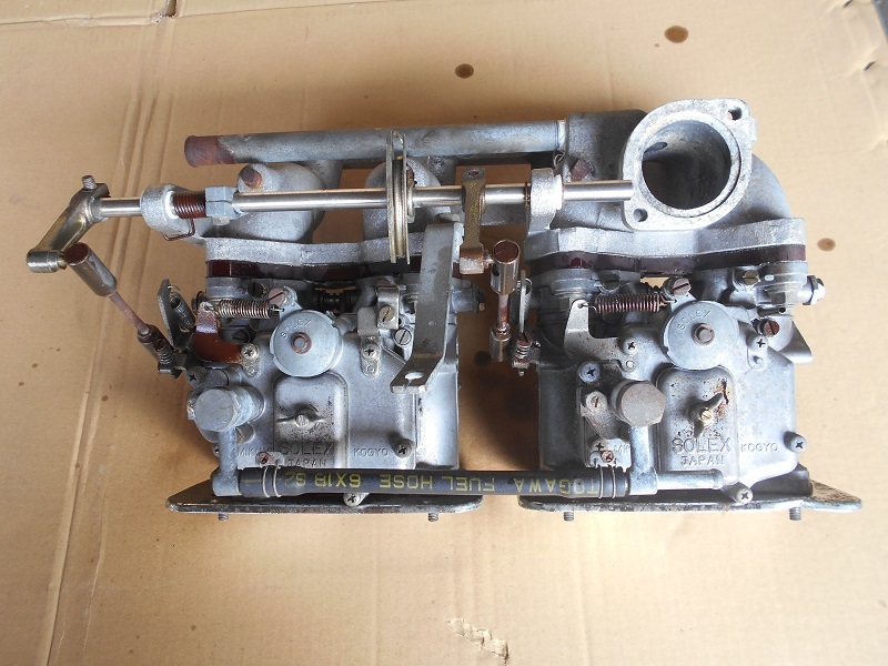 いすゞ ジェミニ ソレックス44 マニホールド セット PF50 PF60 G161Z G180 SOLEX  WEBER OER拍卖