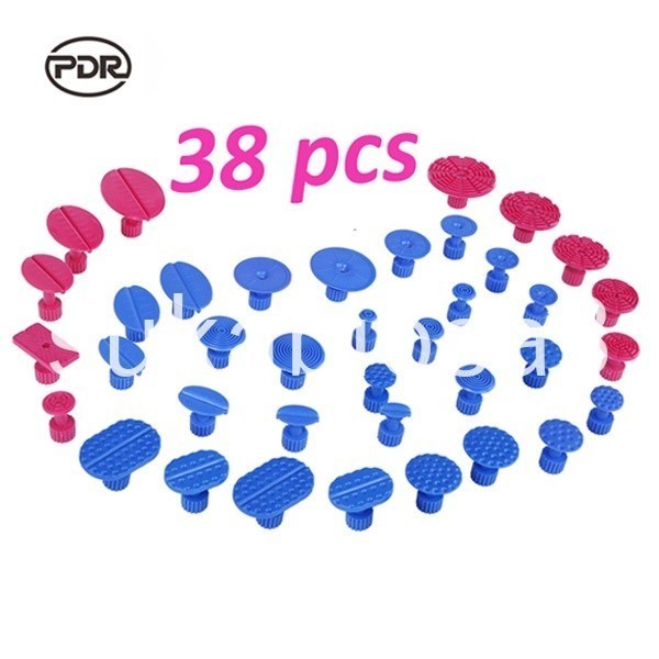 TA019:★人気商品★PDR ツール 38 個黒色接着剤タブへこみタブへこみタブ吸盤吸盤へこみ除去無塗装へこみ修理ツール車のへこみ修理拍卖