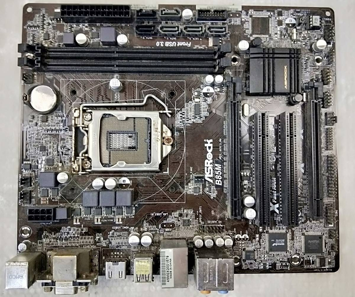 【中古パーツ】BIOS確認のみ、ASROCK B85M マザーボード IOパネル付 LGA1150 ■MB2364拍卖