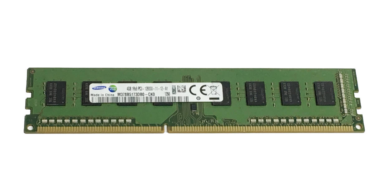 【中古パーツ】PC3 本体用 DDR3 メモリ SAMAUNG 4GB 1R*8 PC3-12800U-11-12-A1 4GBx1枚 計4GB ■M(102)拍卖