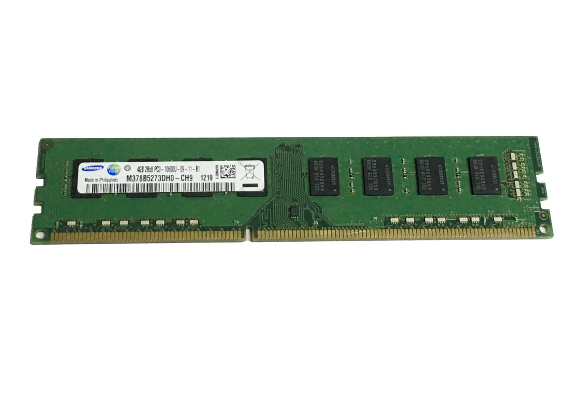 【中古パーツ】PC3 本体用 DDR3 メモリ SAMAUNG 4GB 2R*8 PC3-10600U-09-11-B1 4GBx1枚 計4GB ■M(107)拍卖