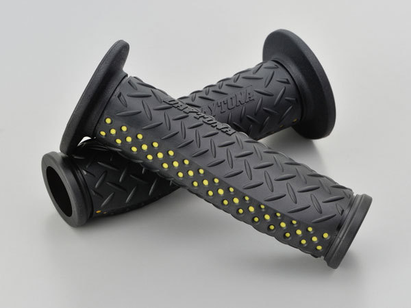 デイトナ DAYTONA GRIPPY GRIP グリッピーグリップ φ22.2ハンドル用 【GG-D-ADV】 ブラック×イエロー 122mm エンド貫通 25143拍卖