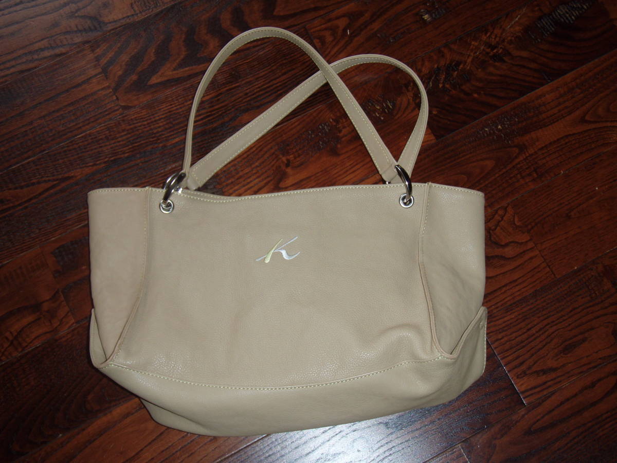 KITAMURAキタムラ ベージュ皮革バッグ サブポーチつき拍卖