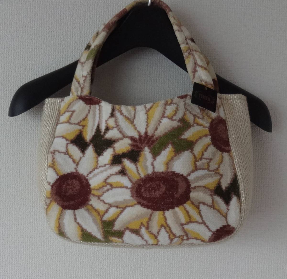 人気完売品 フェイラー ソレイユブラン トートバッグ 向日葵 FEILER ヒマワリ ひまわり シュニール織拍卖