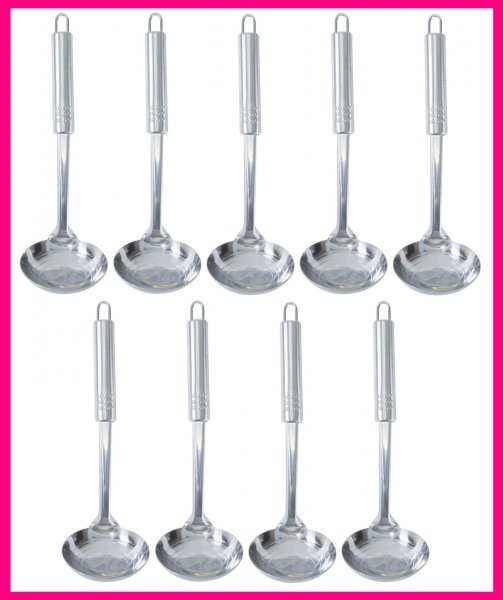 【送料無料:お玉:10点:ステンレス製】★お玉:便利な目盛付:★良質 丈夫 衛生的:キッチンツール 調理器具拍卖