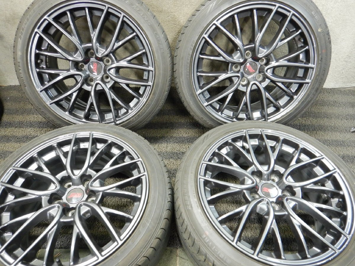J5T7144■225/45R18 DUNLOP LEMANS LM704 スバル 純正 STi ENKEI 8.5J 5H +55 PCD114.3 夏タイヤ★条件付送料無料★拍卖