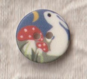 ドイツ ボタン3個セット プラスチックボタン 17ミリ 2穴ボタン 月見うさぎ拍卖