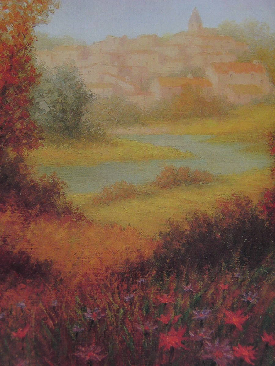 ロナルド・グレッグ、【エゲーの岸】、希少な額装用画集より、新品額装付、状態良好、送料無料拍卖