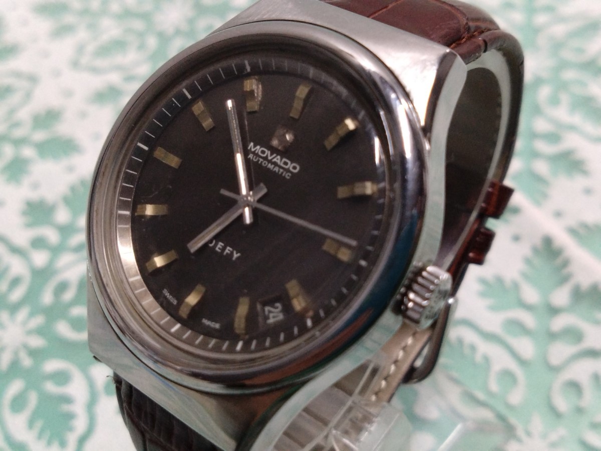 ● 超希少 激レア ZENITH MOVADO DEFY automatic watch ゼニス×モバード Wネーム ヴィンテージ デイト 自巻き 腕時計 01 0210 380 ④拍卖