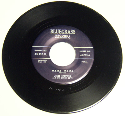 45rpm/ MAMA,MAMA - JESSE STEVENS - NO BLUEBIRDS IN THE SEA / 50's,ロカビリー,FIFTIES,BLUEGRASS RECORDS,拍卖