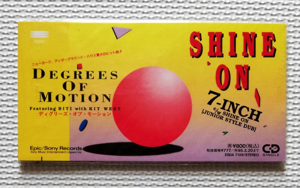 8cmCD SHINE ON シャインオン DEGREES OF MOTION ディグリーズオブモーション/ESDA-7129拍卖