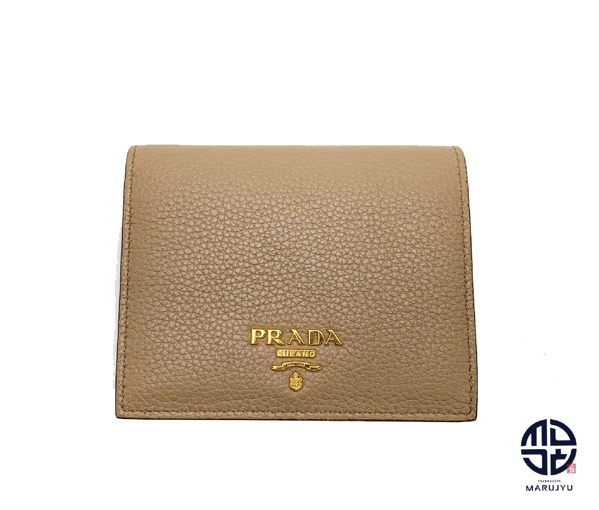 PRADA プラダ 牛革 カーフ 2つ折り財布 1MV204 コンパクトサイフ拍卖